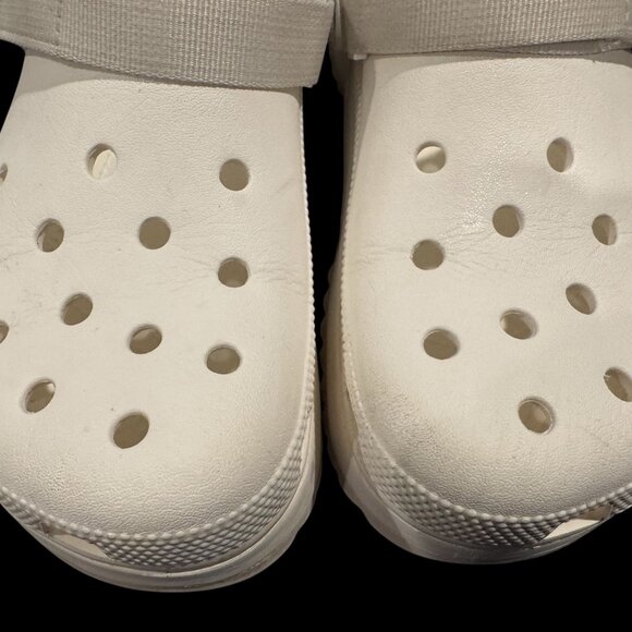 Crocs Women’s W 10 – White Wedge Platform Hiker Clog – Great Preowned Condition - Picture 8 of 8